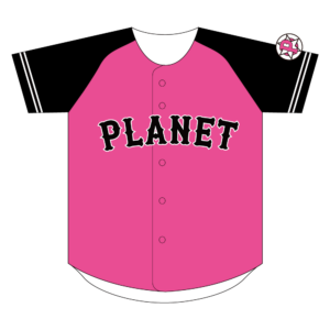 公式野球ユニフォーム 20（ピンク×ブラック） 表