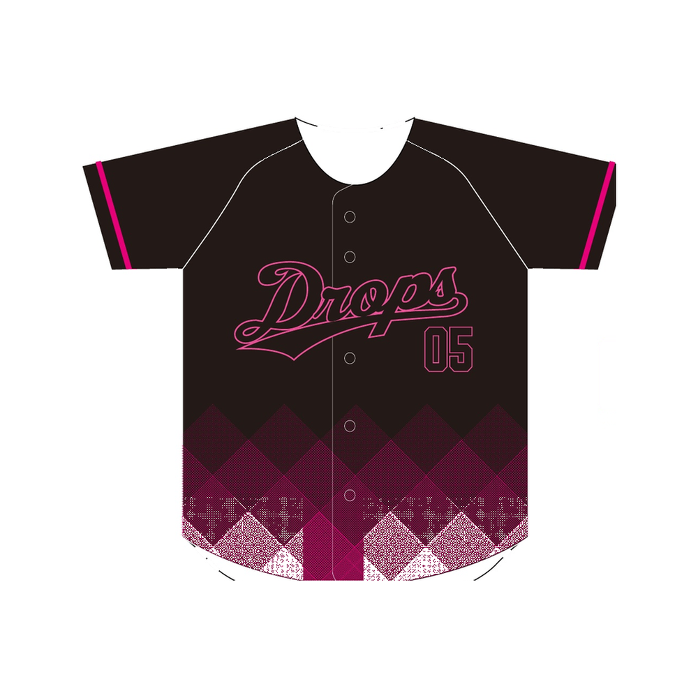 野球ユニフォーム Dragos（ブラック×ピンク）
