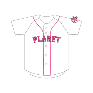 野球ユニフォーム ラインデザイン（ピンク）
