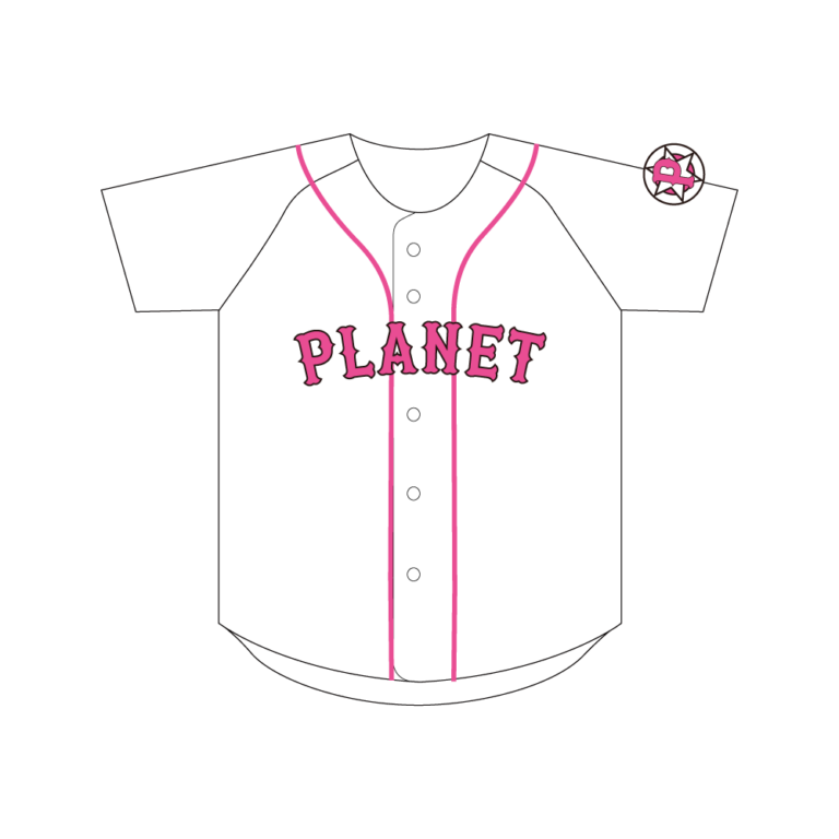 野球ユニフォーム ラインデザイン（ピンク）