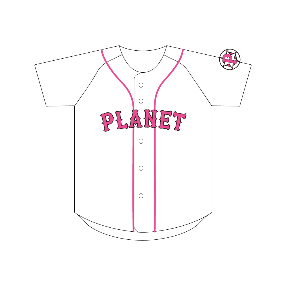 野球ユニフォーム ラインデザイン（ピンク）