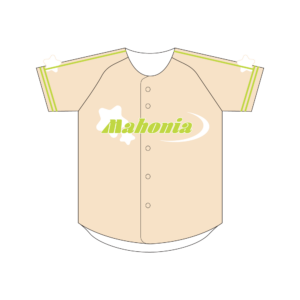 野球ユニフォーム Mahonia（アイボリー×ライム） 表