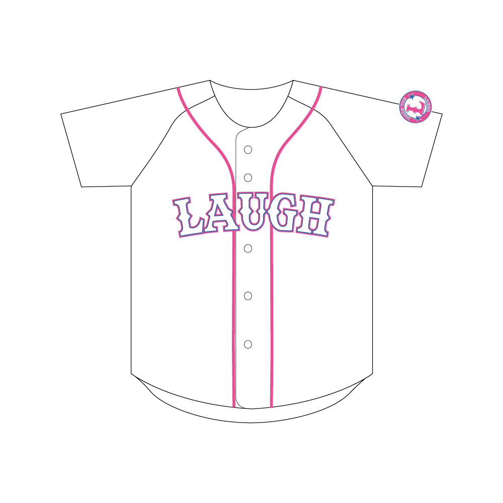 野球ユニフォーム シンプルライン（ピンク×パープル）