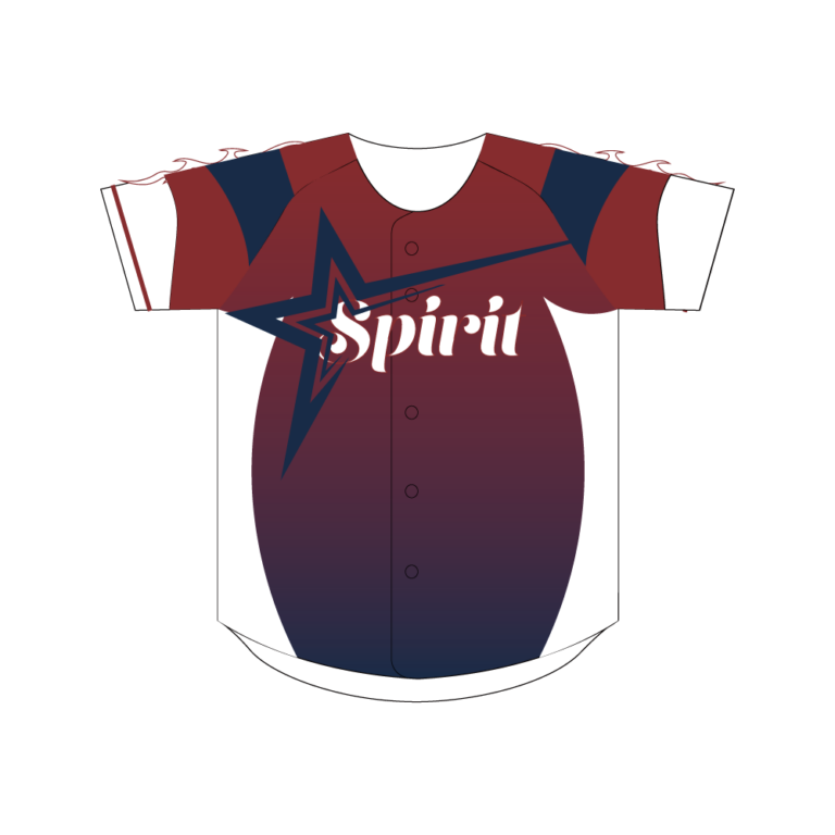 野球ユニフォーム Spirit（ワインレッド×ネイビー） 表