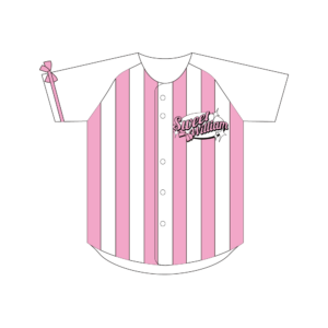 野球ユニフォーム ストライプ（ピンク）