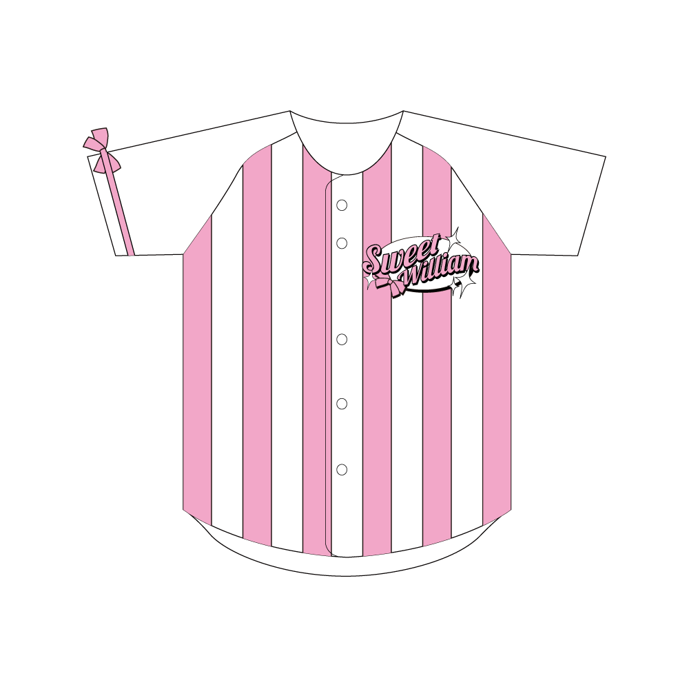 野球ユニフォーム ストライプ（ピンク）