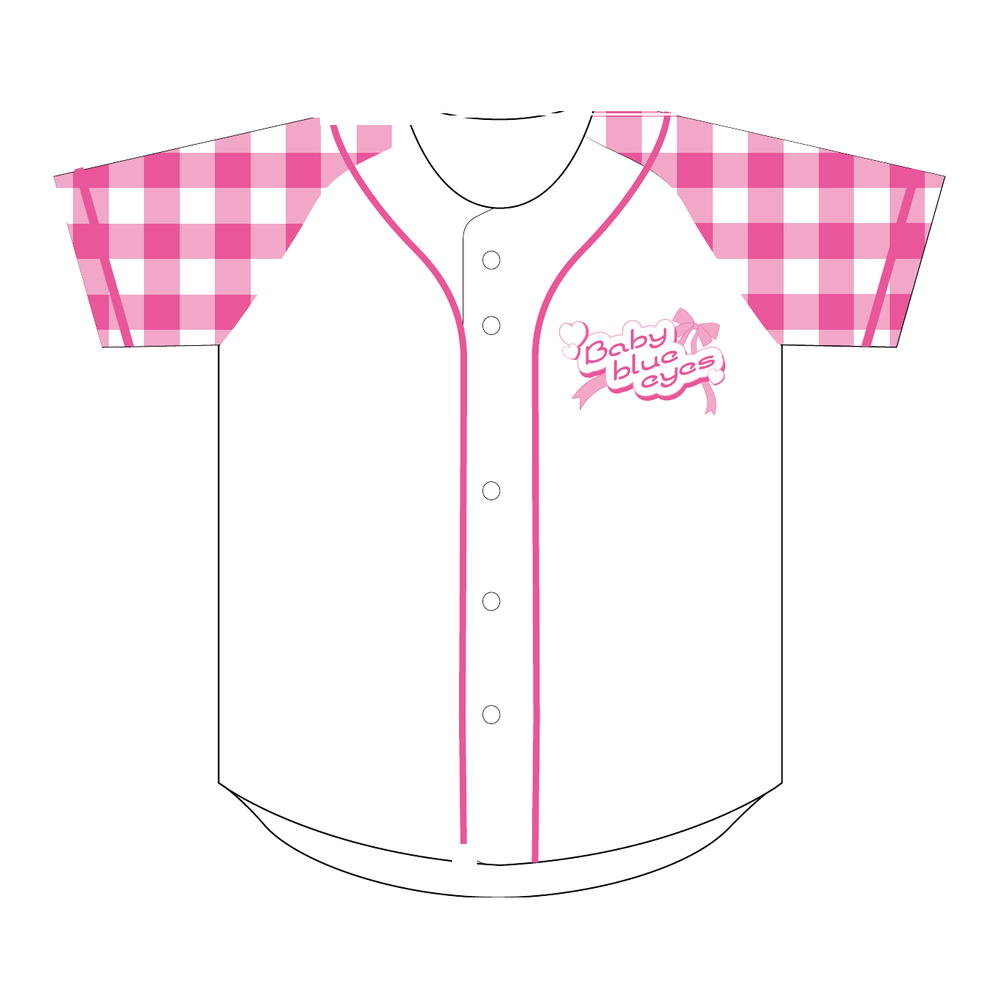 公式野球ユニフォーム シンプルライン（ピンク）