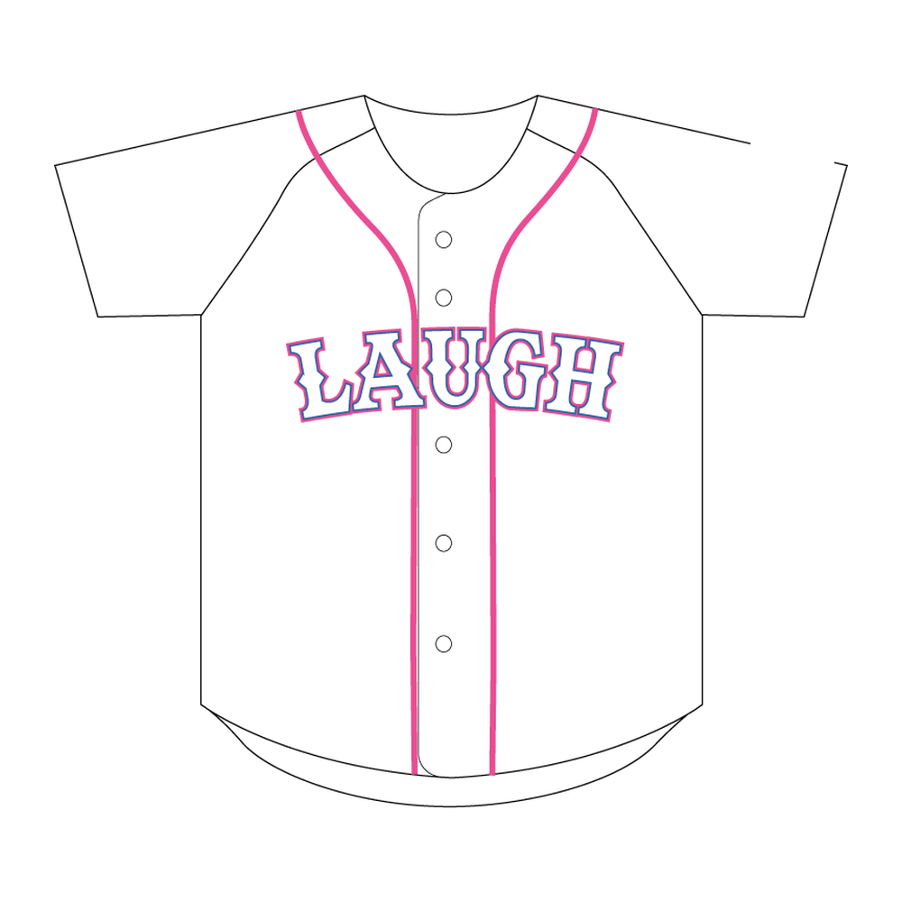 公式野球ユニフォーム シンプルライン（ピンク×パープル）