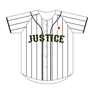 公式野球ユニフォーム ストライプ（グレー×レッド） 表 Illustrator通常書き出し修正版