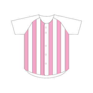 公式野球ユニフォーム ストライプ（ピンク） 表 Illustrator通常書き出し修正版
