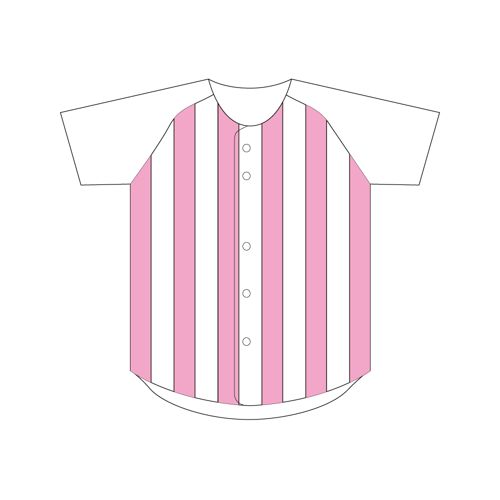 公式野球ユニフォーム ストライプ（ピンク）
