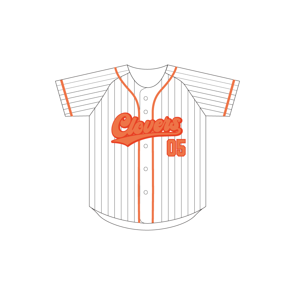 公式野球ユニフォーム ストライプ（レッド×ブラック）