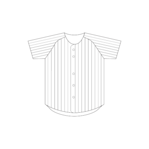 公式野球ユニフォーム ストライプ（ホワイト） 表 Illustrator通常書き出し修正版
