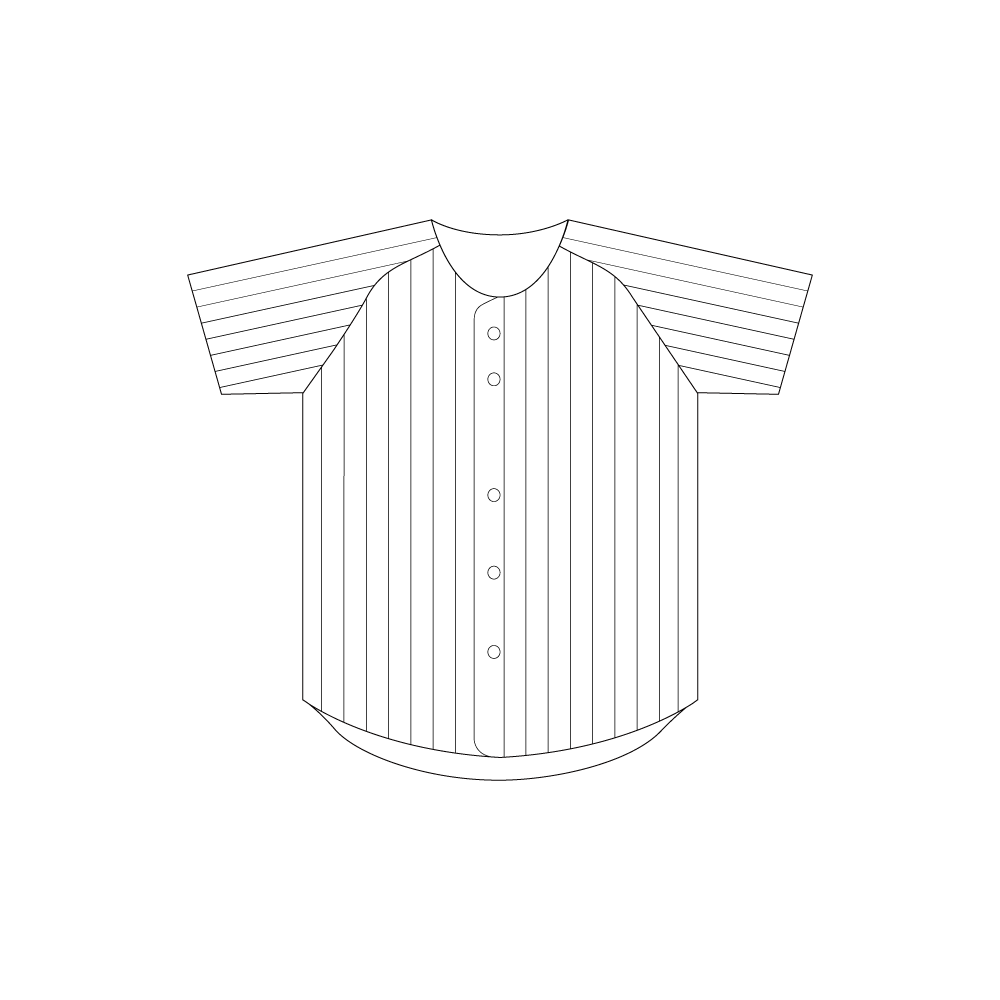 公式野球ユニフォーム ストライプ（ホワイト）
